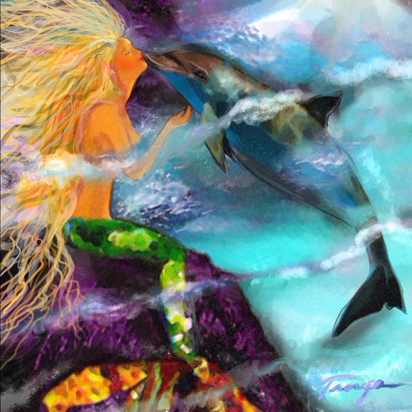 DOLPHIN KISS By Connie Troupe - Picture 2 of 2